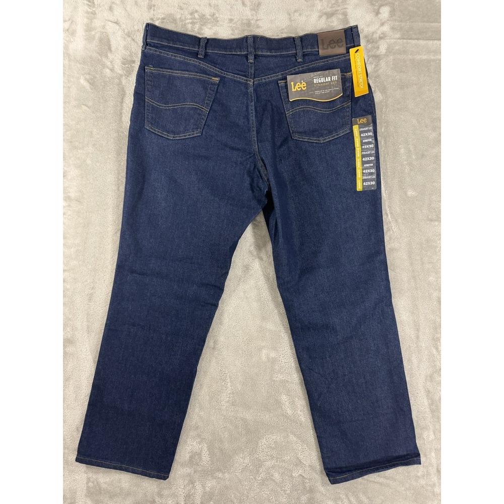 Lee Jeans Mens 42x30 Regular Straight Comfort Stretch Workwear Western Cowboy